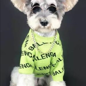 Designer inspired dog sweater